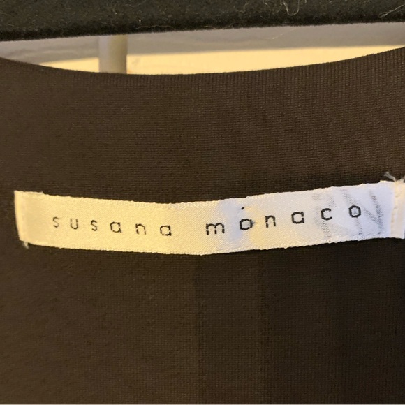 SZ L Susana Monaco Rich Brown Midi Dress - Picture 5 of 6